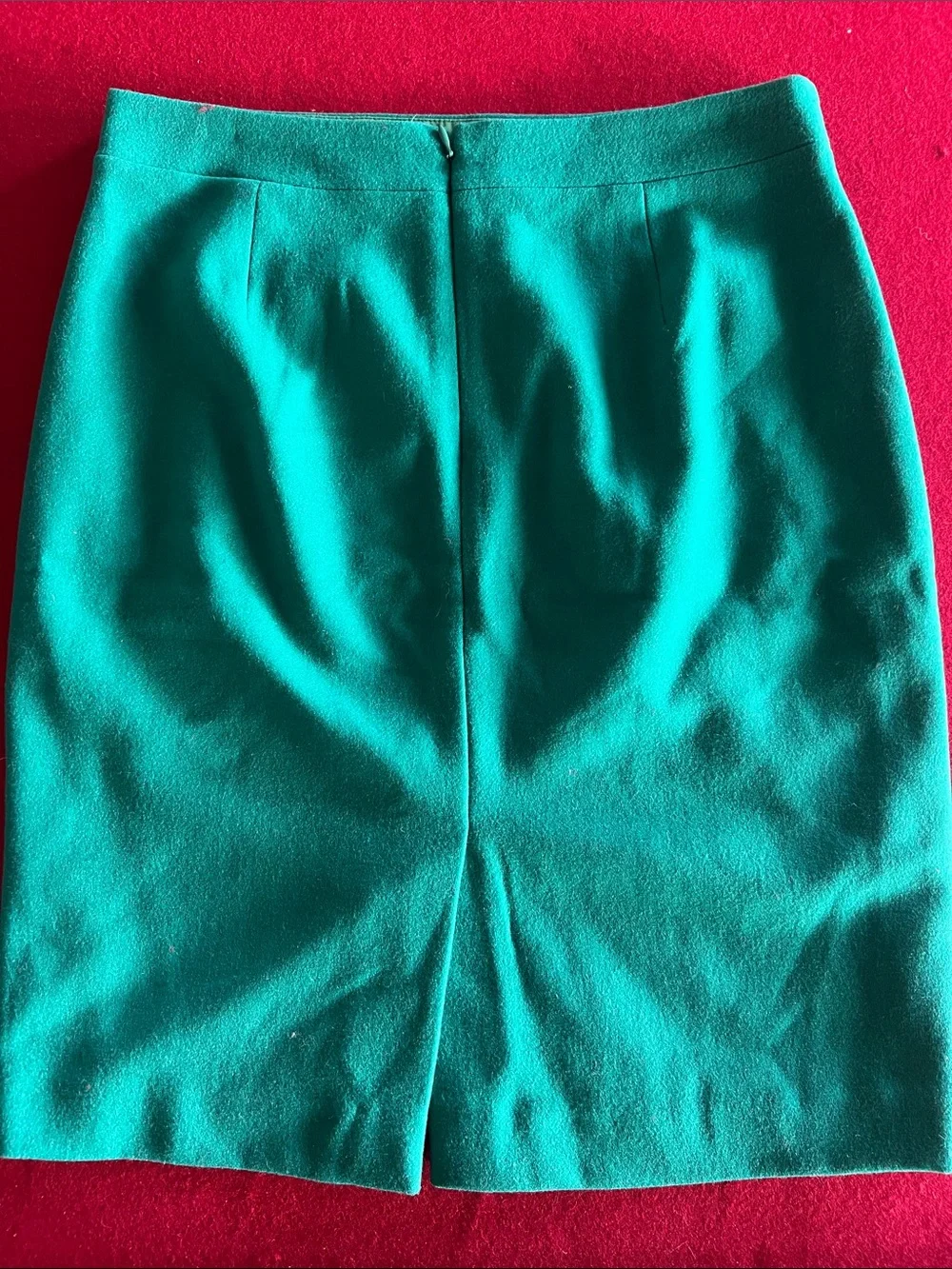 J. Crew Teal Wool Pencil Skirt